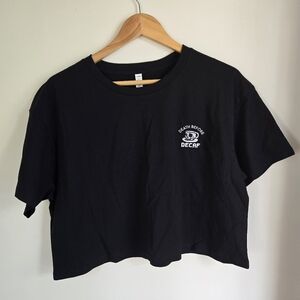 NEW Death Before Decaf Crop Tee